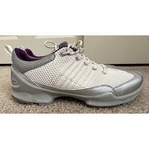 ECCO Biom Natural Motion Sneakers Women’s 41 US 10 White Silver Purple Comfort